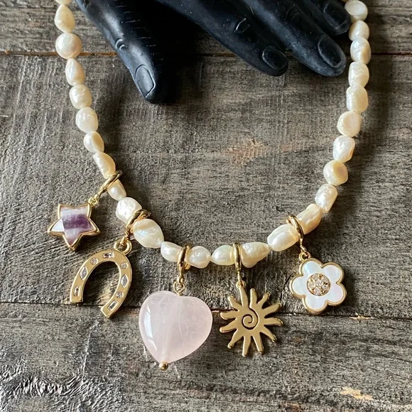 NEW FP x Luna Norte Freshwater Pearl Charm Necklace - Picture 7 of 7